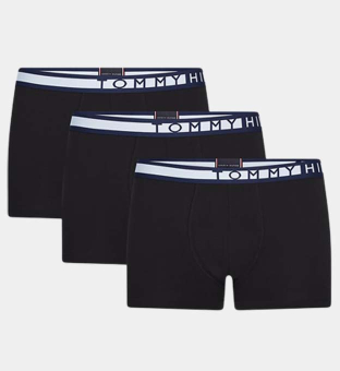 Tommy Hilfiger 3 Pakkaus Boksereita Miehet Musta