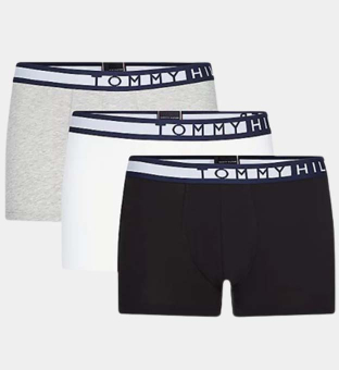 Tommy Hilfiger 3 Pakkaus Boksereita Miehet Musta Valkoinen